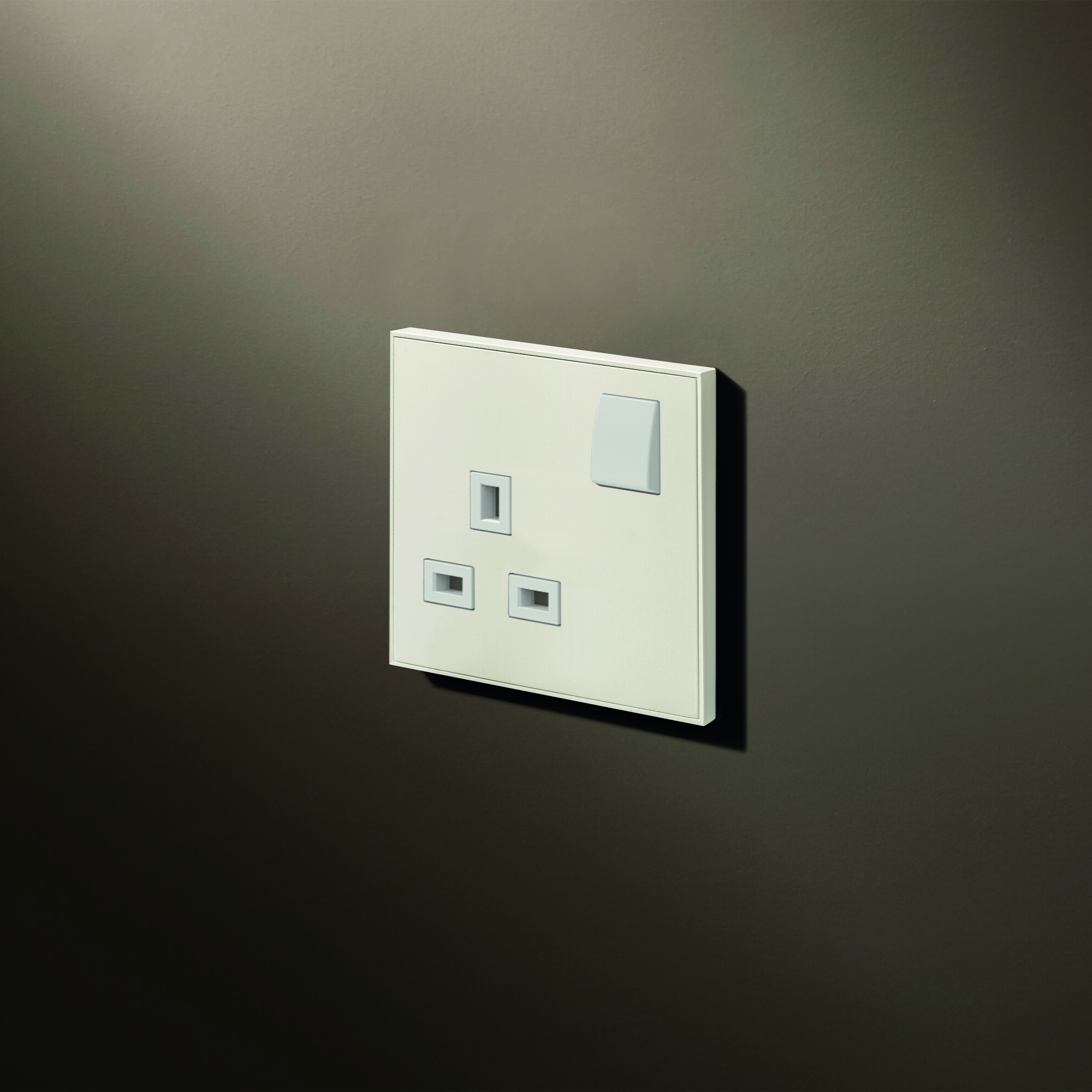 Britannica Switched Socket Textured White