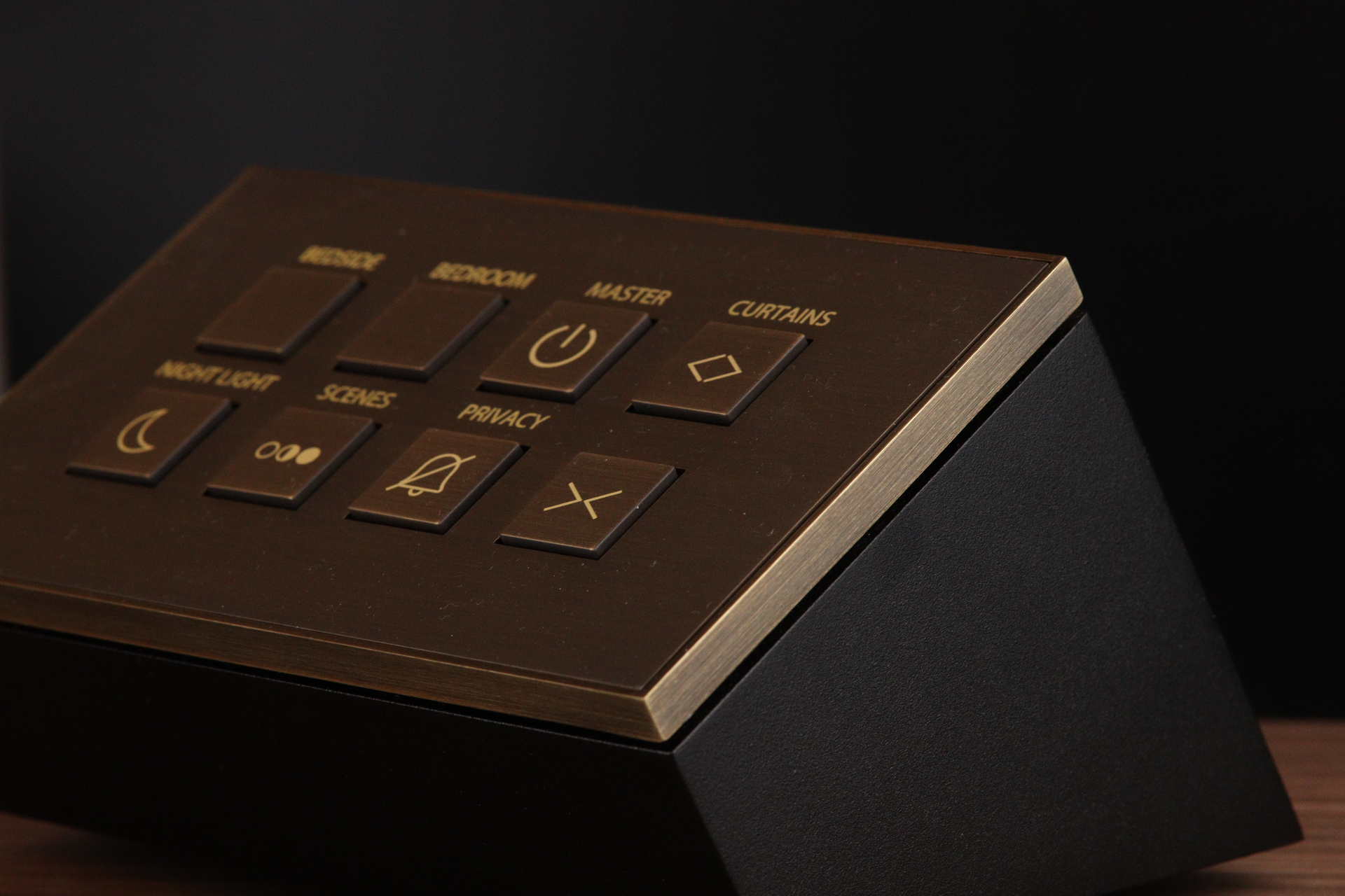 Custom Bedside Console Bronze Antique